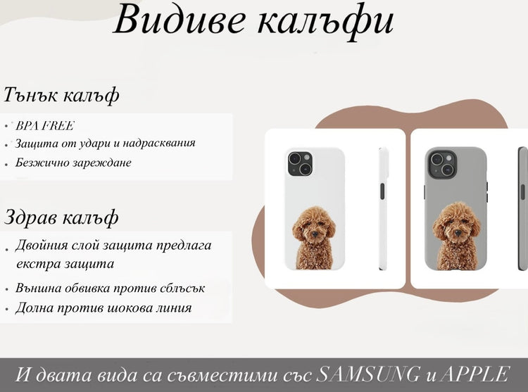 Персонализиран калъф с домашен любимец – Кейс със снимка на куче/котка