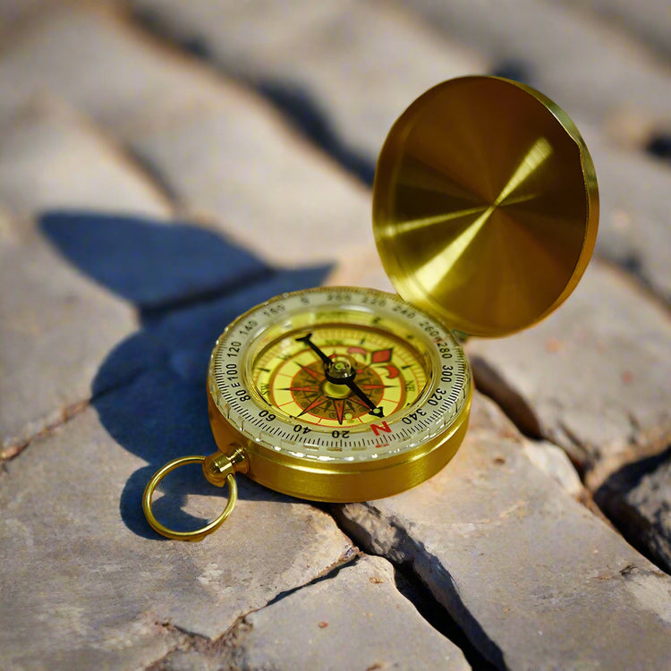 Personalized Brass Compass – Engraved Gift