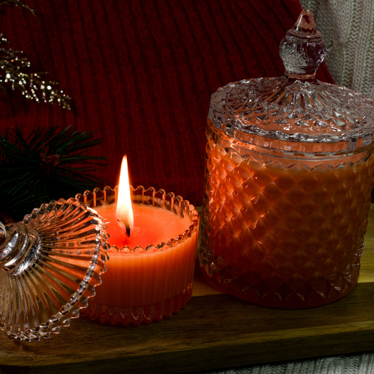 Ароматна Свещ в Стъкленица – Кокосово-Соев Восък (230g / 70g)