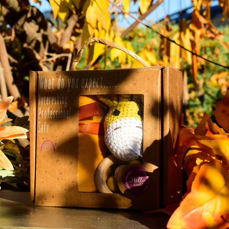 Детски Подаръчен Комплект – Ръчно Изработени Бебешки Играчки с Персонализация