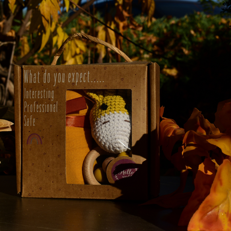 Детски Подаръчен Комплект – Ръчно Изработени Бебешки Играчки с Персонализация