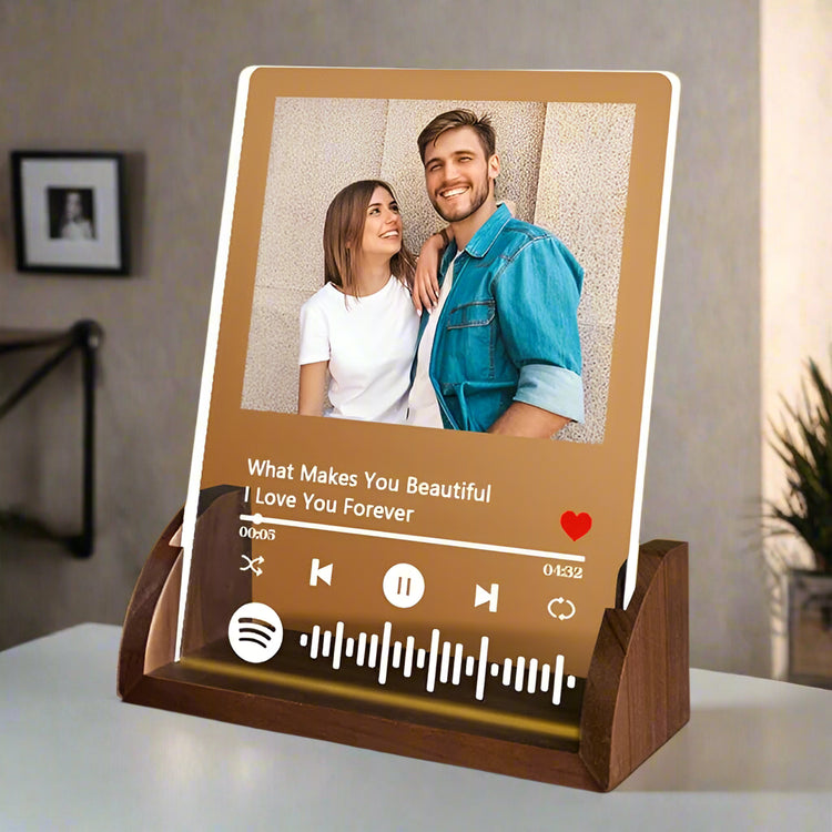 Personalized Spotify lamp with photo and song image – Gift with emotion