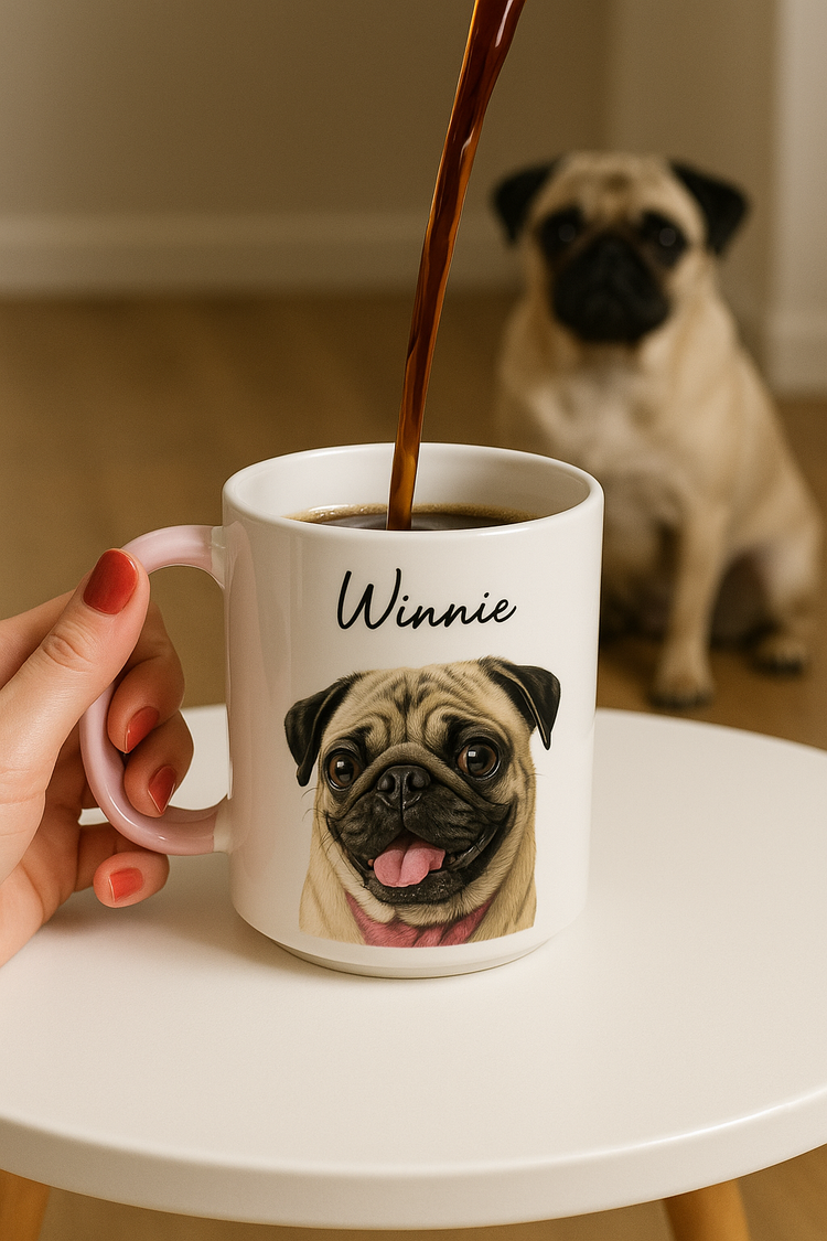 Персонализирана чаша със снимка и име на домашен любимец – Подарък за любители на кучета и котки - Wishifyy