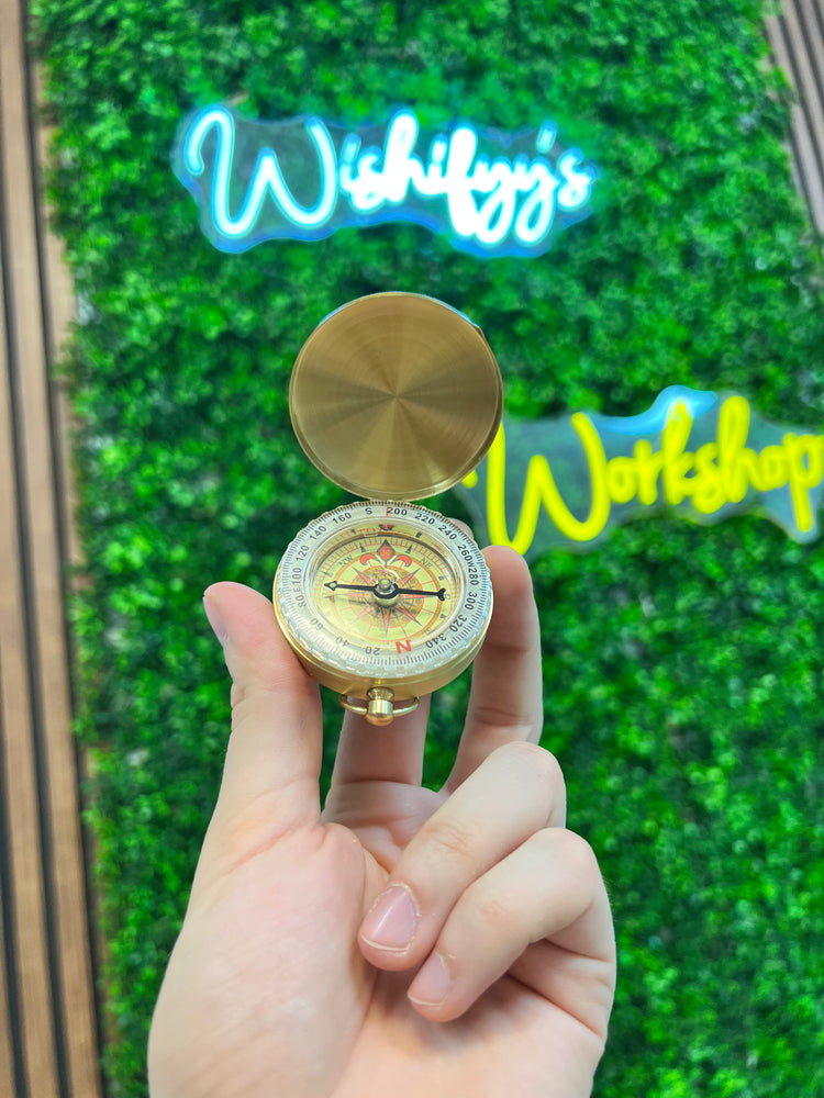 Personalized Brass Compass – Engraved Gift