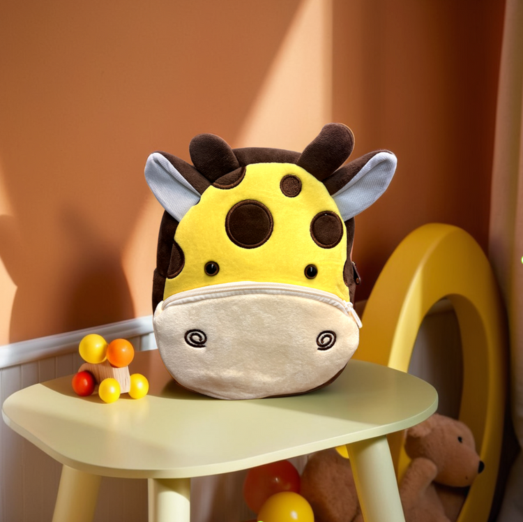 Персонализирана бродирана раничка – Плюшена раница с животински герой - Wishifyy