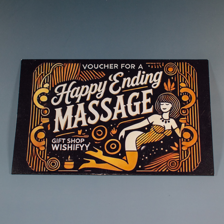 Подаръчен Ваучер с Джоб за Пари „Happy End“ – Оригинална Картичка за Всеки Повод - Wishifyy