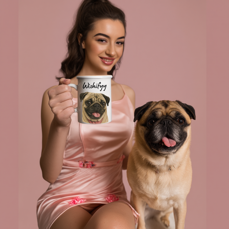 Персонализирана чаша със снимка и име на домашен любимец – Подарък за любители на кучета и котки - Wishifyy