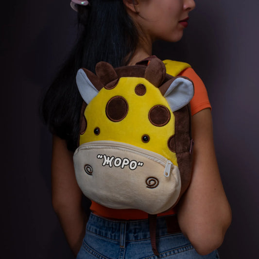 Плюшена Раница с Име – Жираф, Бродерия по Избор | Подарък за Дете