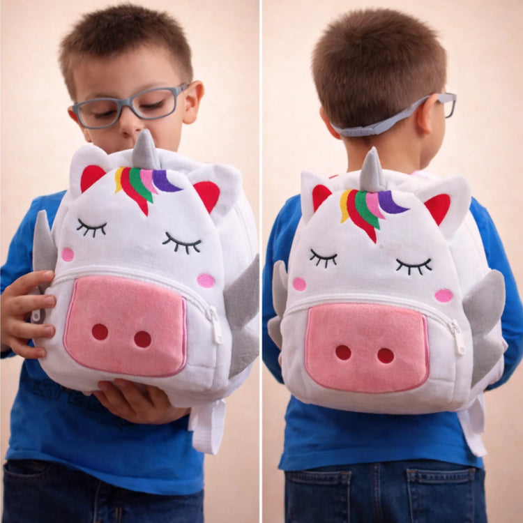 Детска Раница Еднорог с Име – Бродирана Персонално, Мека и Удобна - Wishifyy