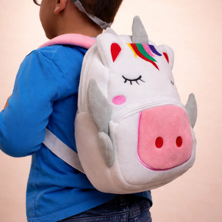 Детска Раница Еднорог с Име – Бродирана Персонално, Мека и Удобна - Wishifyy