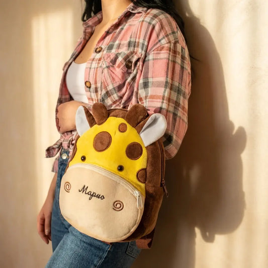 Плюшена Раница Жираф – Бродирана Персонално
