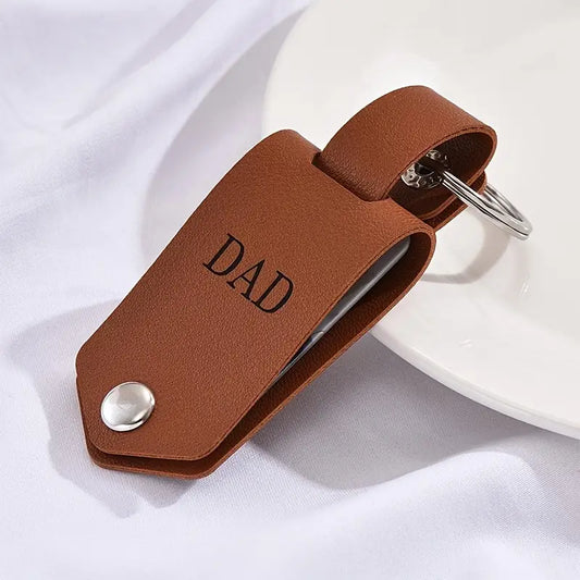 Personalized leather keychain with photo – Ideal gift