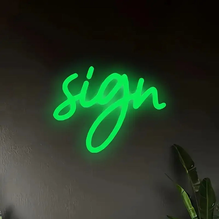 Personalized LED neon sign – 2 lines, 11 colors, USB powered