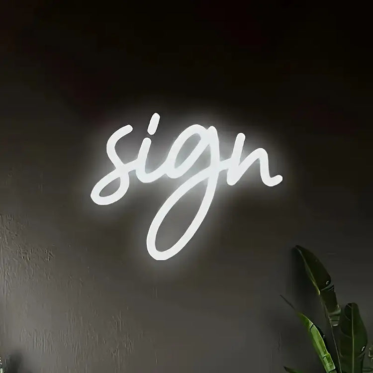 Personalized LED neon sign – 2 lines, 11 colors, USB powered