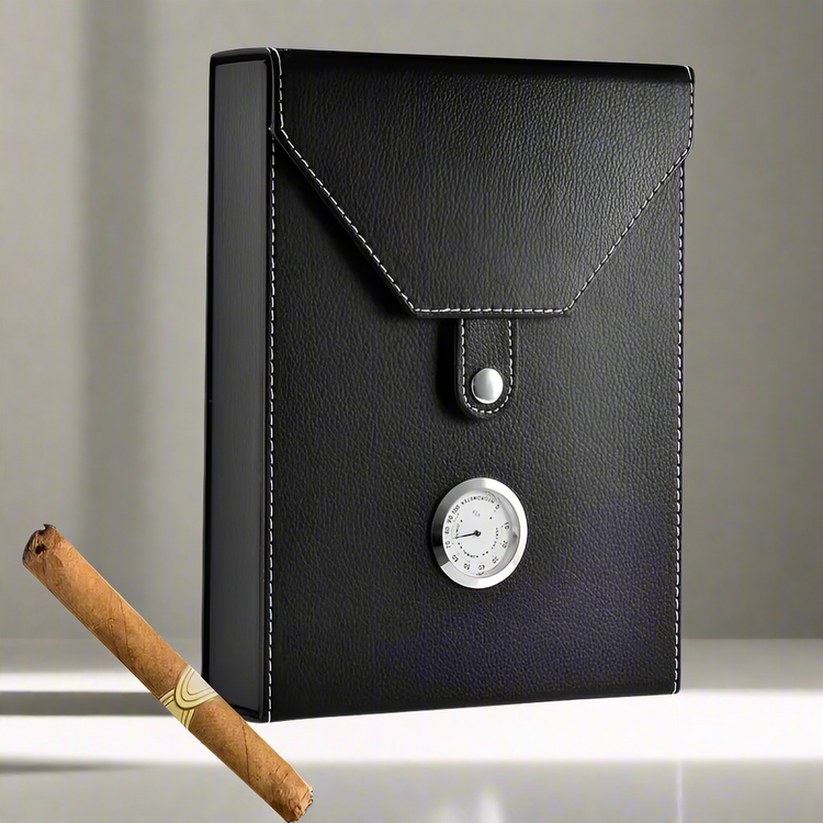 Leather Cigar Humidor Set - Gifts for Men