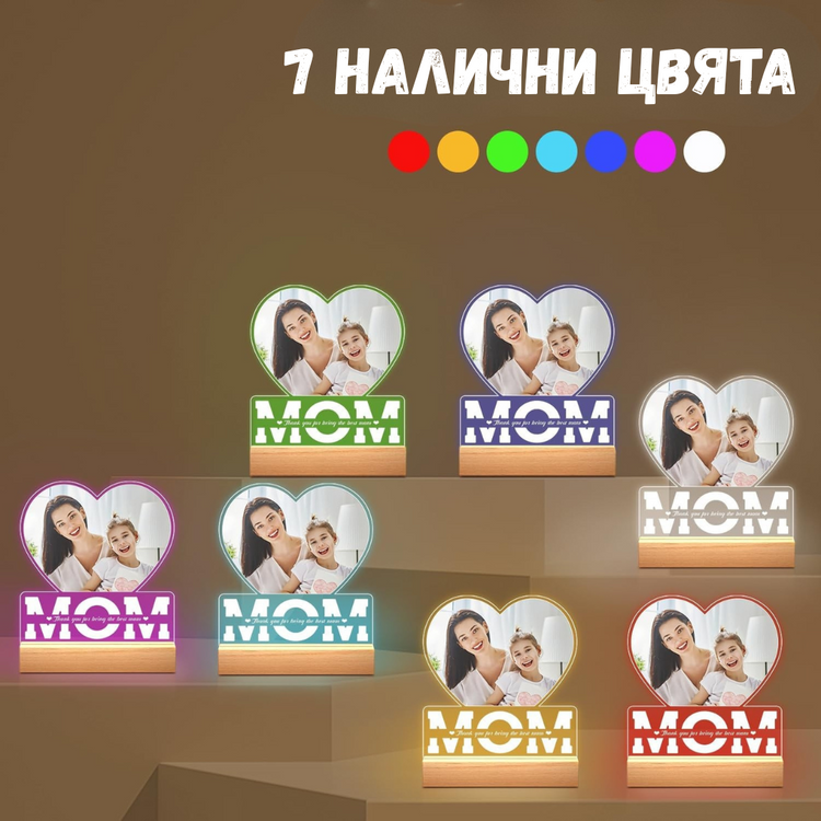 Персонализирана LED Нощна Лампа със Снимки – Уникален Подарък