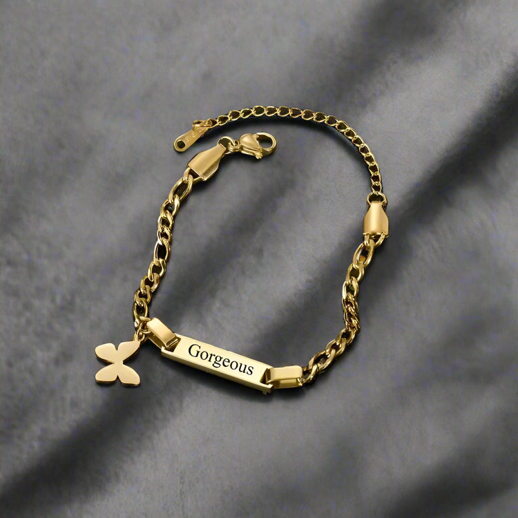 Personalized Gold/Silver Bracelet Or Anklet With Engraving