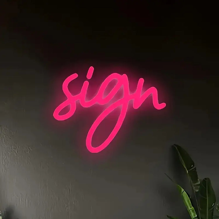 Personalized LED neon sign – 2 lines, 11 colors, USB powered
