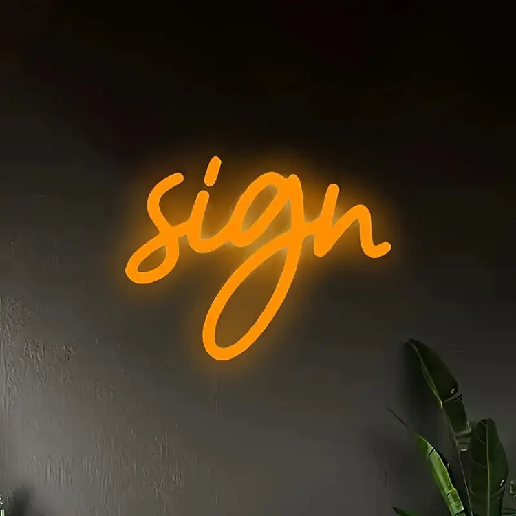 Personalized LED neon sign – 2 lines, 11 colors, USB powered