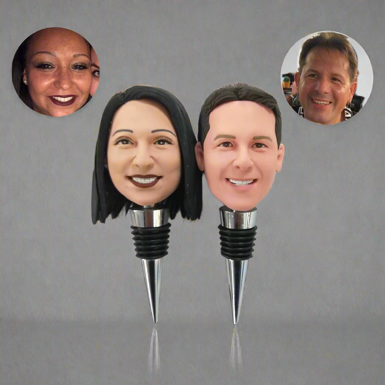 Personalized corkscrew or stopper with photo – Unique gift