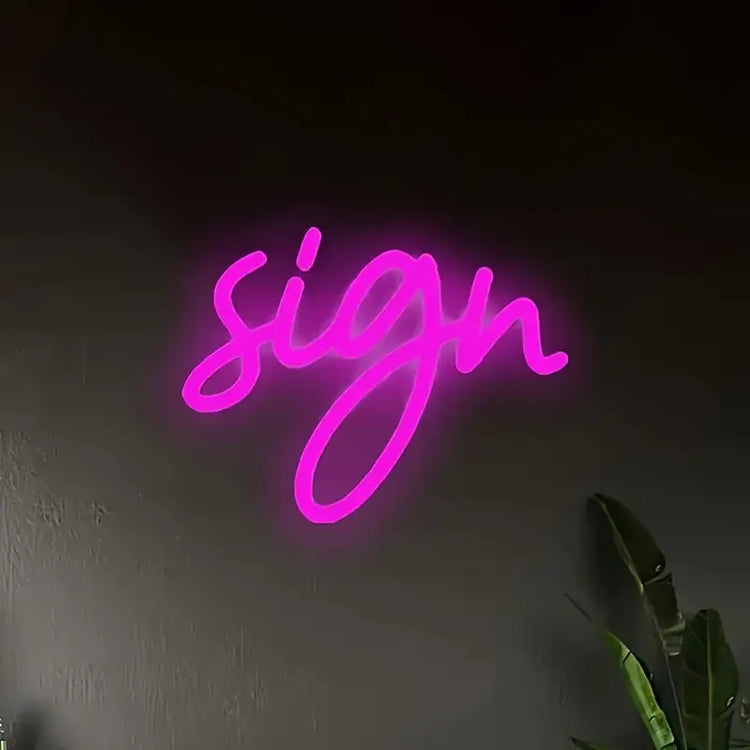 Personalized LED neon sign – 2 lines, 11 colors, USB powered