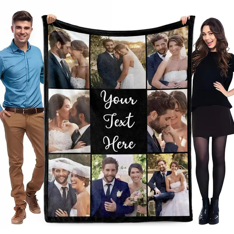 Personalized blanket with photo collage – Ideal gift