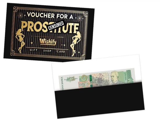 Оригинален Ваучер „Платена Любов“ – Забавен Подарък с Джобче за Пари - Wishifyy