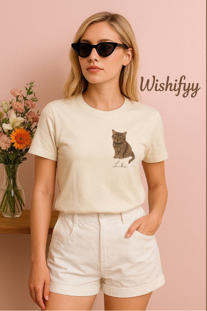 Personalized T-shirt with your photo – Portrait in animation or watercolor