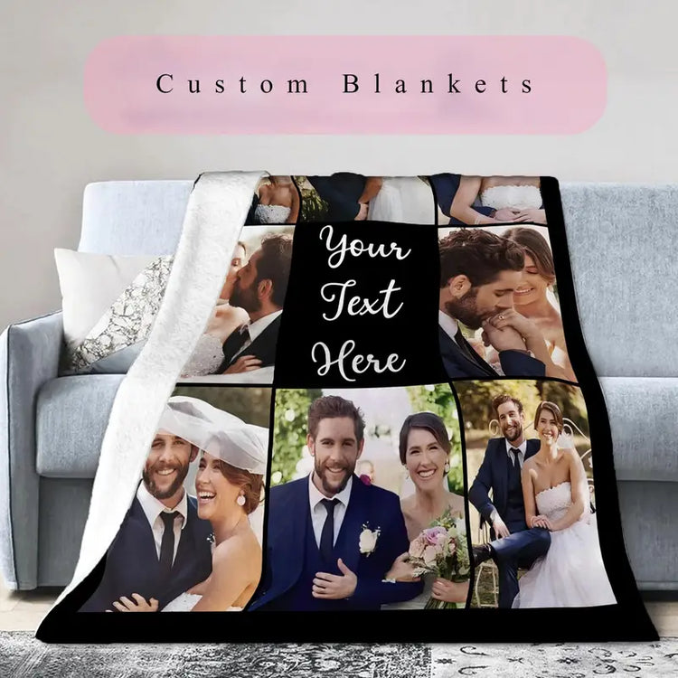 Personalized blanket with photo collage – Ideal gift