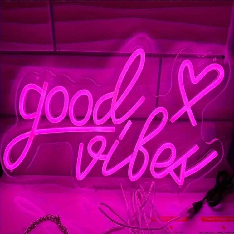 Personalized LED neon sign – 2 lines, 11 colors, USB powered