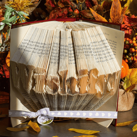 Book Folding Подарък – Персонализирана Сгъната Книга с Име или Дата - Wishifyy