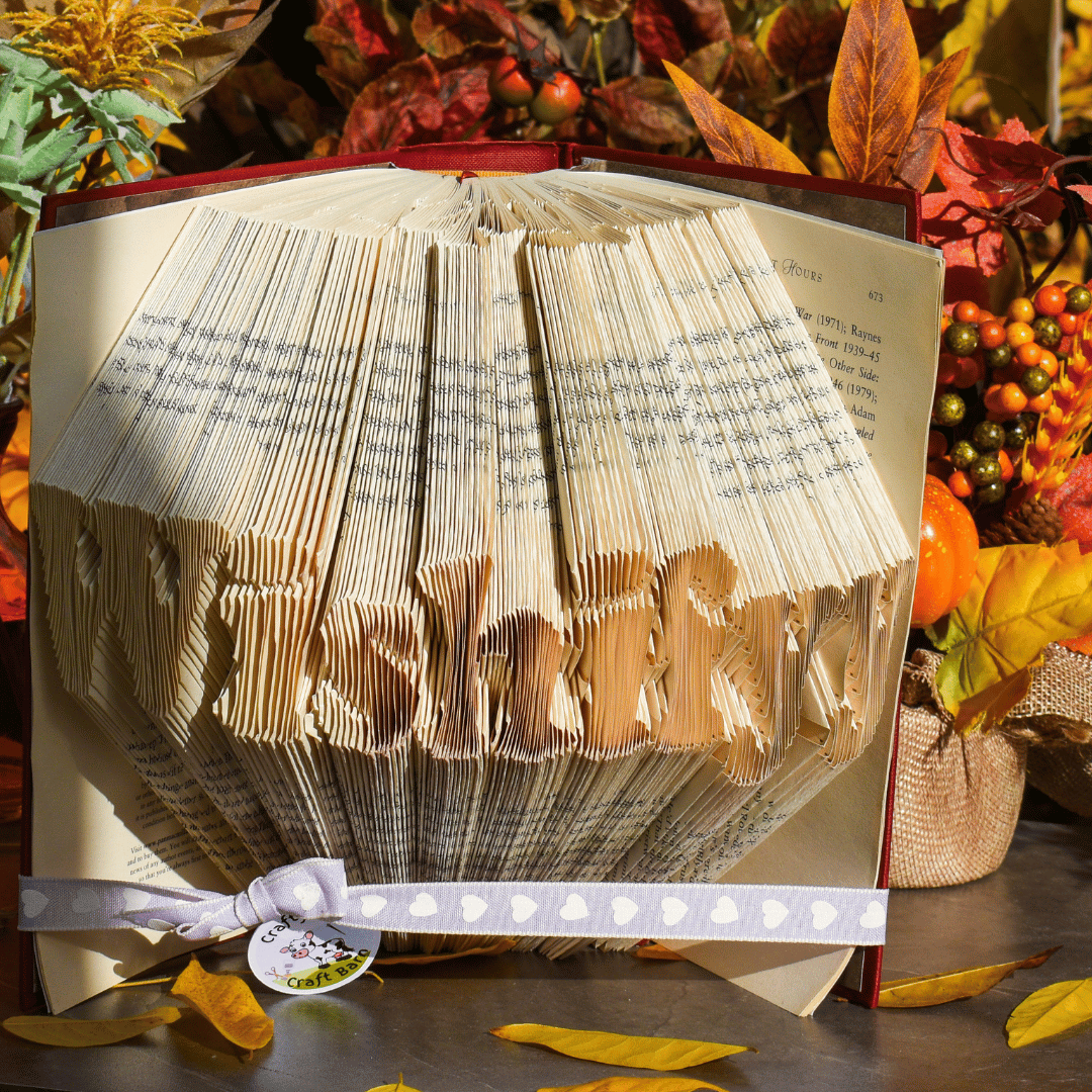 Book Folding Подарък – Персонализирана Сгъната Книга с Име или Дата - Wishifyy