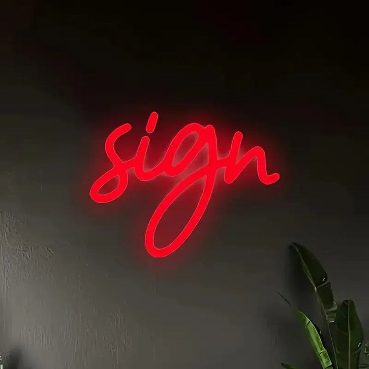Personalized LED neon sign – 2 lines, 11 colors, USB powered