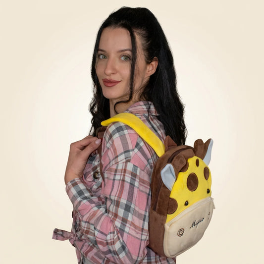 Плюшена Раница Жираф – Бродирана Персонално