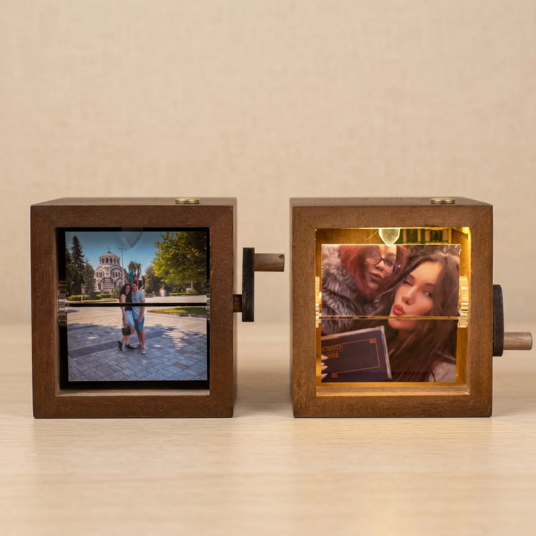 “DIY” Дървена Манивела с Гравюра - Персонализирани Снимки