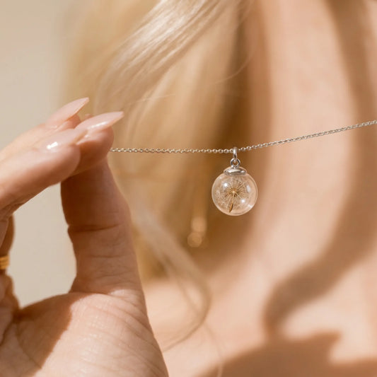 Сребърно Колие "Wishifyy" – Истински Глухарчета