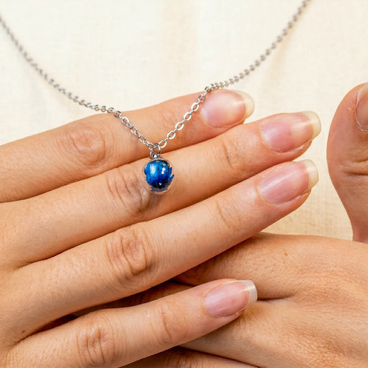 Сребърно Колие с Цвете и Персонализация