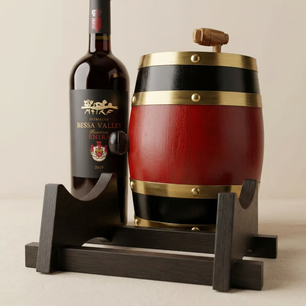 Персонализирана Мини Бъчва от Бял Дъб – 1.5L – снимка 4