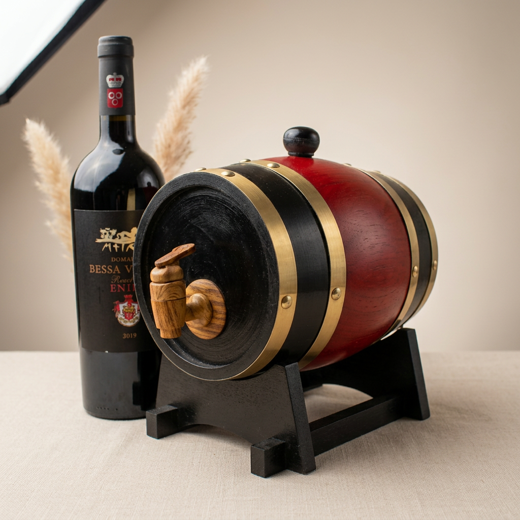 Персонализирана Мини Бъчва от Бял Дъб – 1.5L – снимка 3