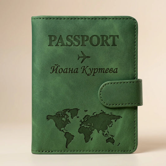 Персонализиран Калъф за Паспорт – Име, Инициали или Послание