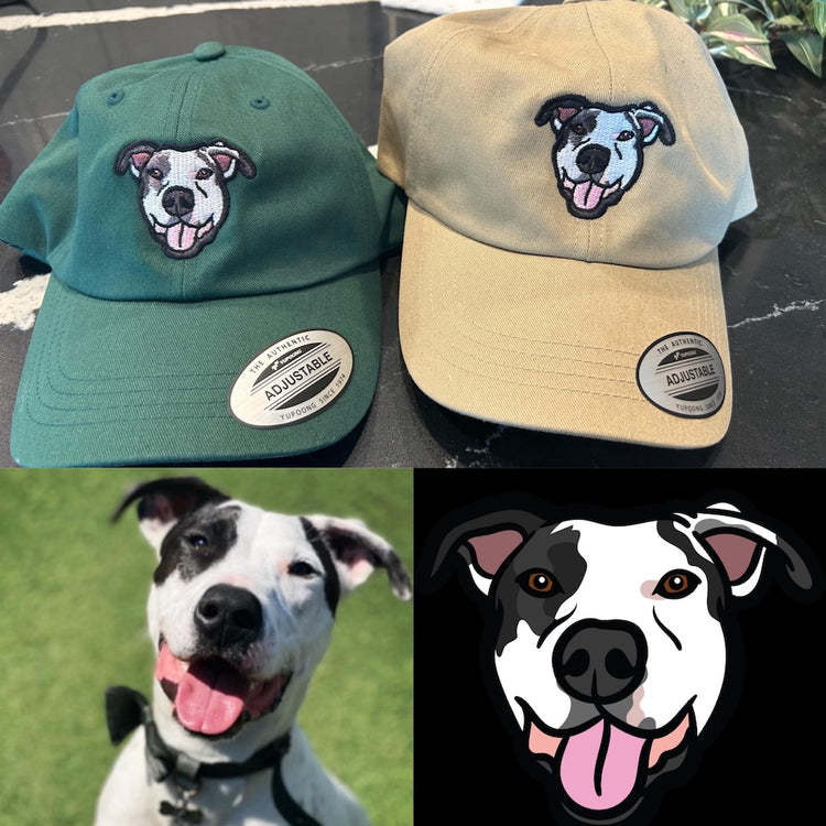Personalized hat with embroidered pet – By photo