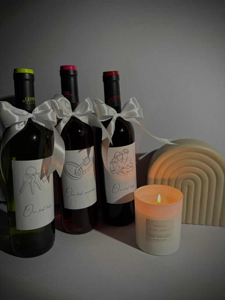 Персонализирана Бутилка Вино с Послание – Бяло, Розе или Червено - Wishifyy