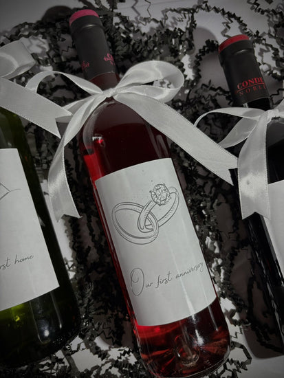 Персонализирана Бутилка Вино с Послание – Бяло, Розе или Червено - Wishifyy