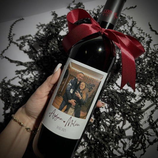 Персонализирана Бутилка Вино със Снимка - Специален Подарък - Wishifyy
