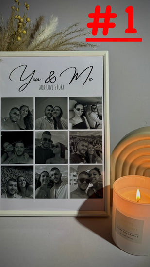 Персонализиран Колаж „You & Me“ с Рамка – Подарък за Двойки - Wishifyy