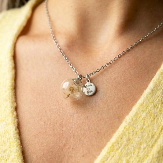 Сребърно Колие "Wishifyy" – Истински Глухарчета