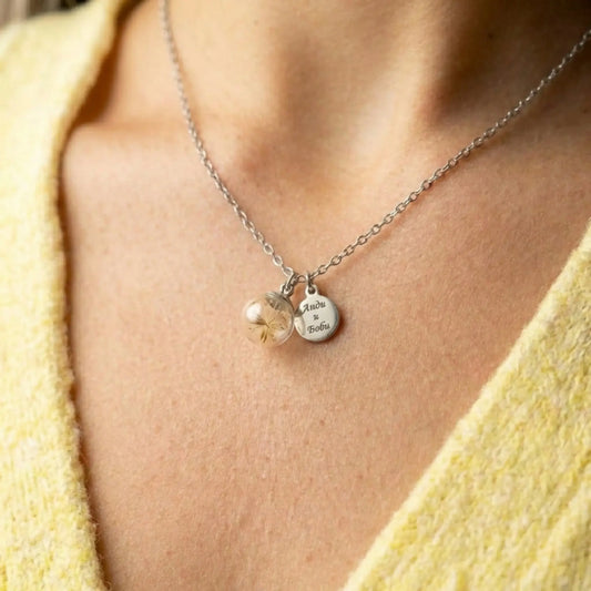 Сребърно Колие "Wishifyy" – Истински Глухарчета