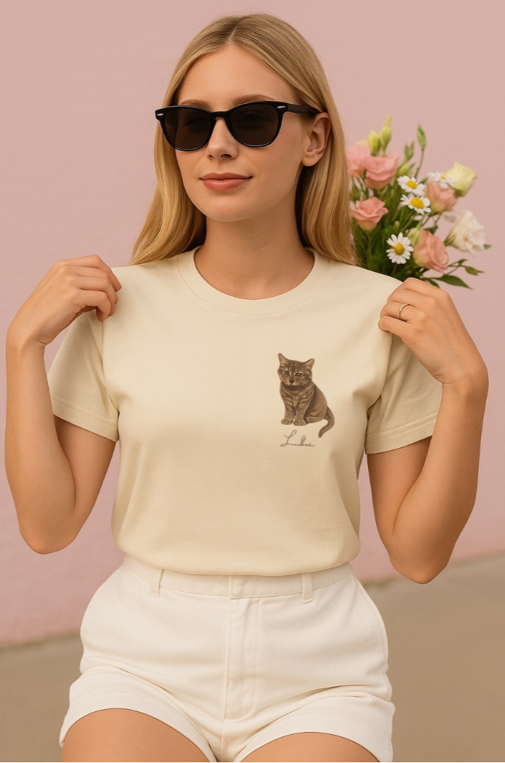 Personalized T-shirt with your photo – Portrait in animation or watercolor