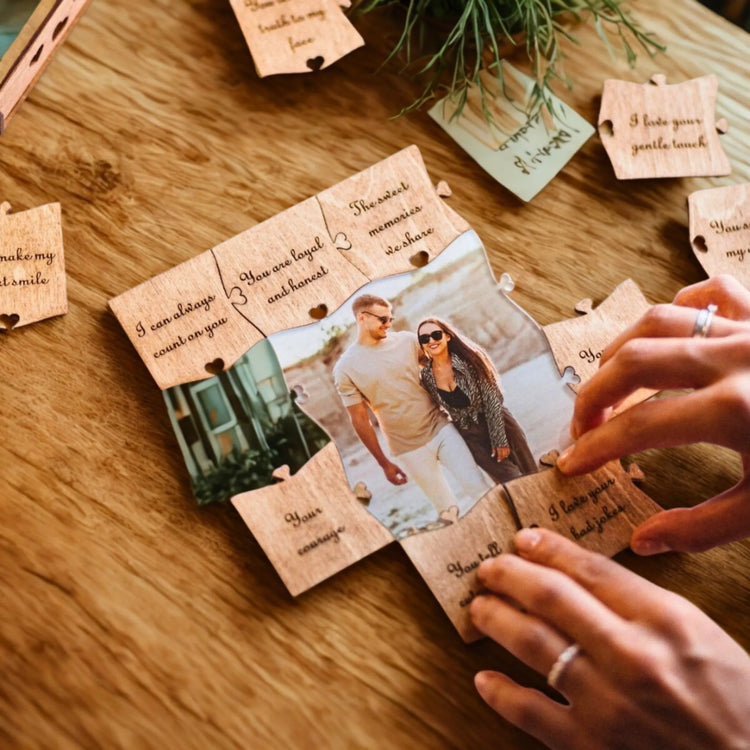 Дървен Пъзел Със Снимка „20 Причини Защо Те Обичам“