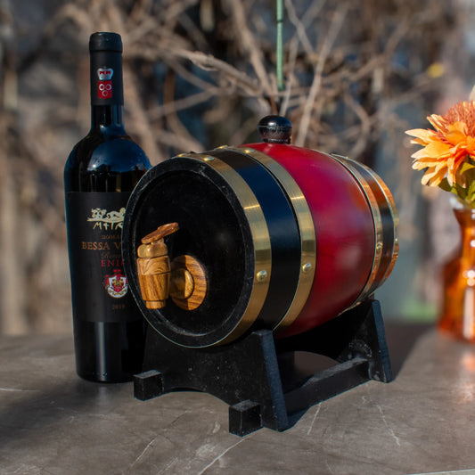 Персонализирана Мини Бъчва от Бял Дъб – 1.5L | Гравиране по Избор - Wishifyy